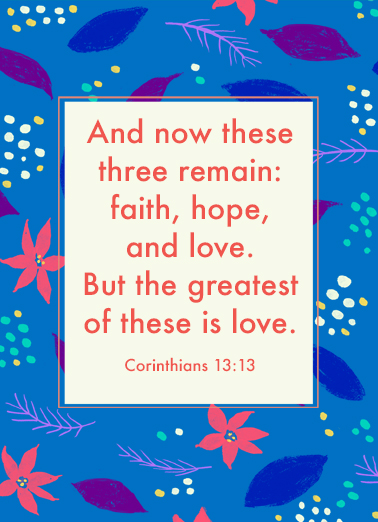 Greatest is Love Religious Ecard Cover