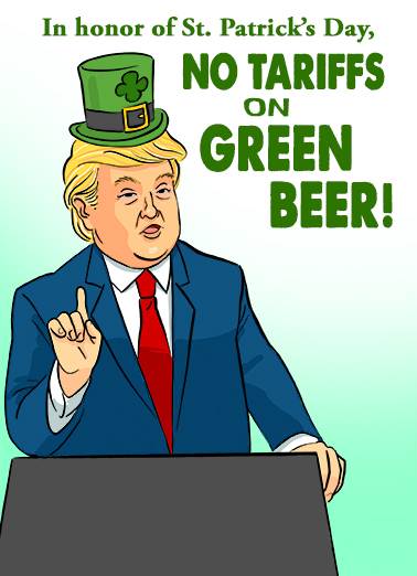 Green Beer St. Patrick's Day Card Cover