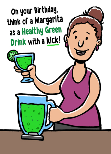 Green Drink Birthday Ecard Cover