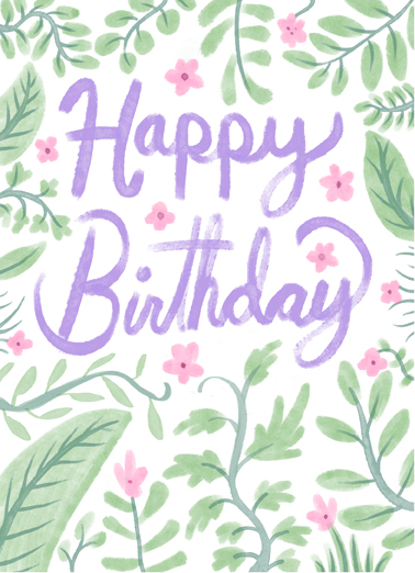 Grow and Blossom Birthday Card Cover