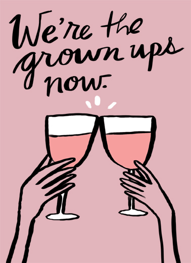 Grown Ups Now Birthday Card Cover