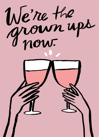 Grown Ups Now Drinking Ecard Cover