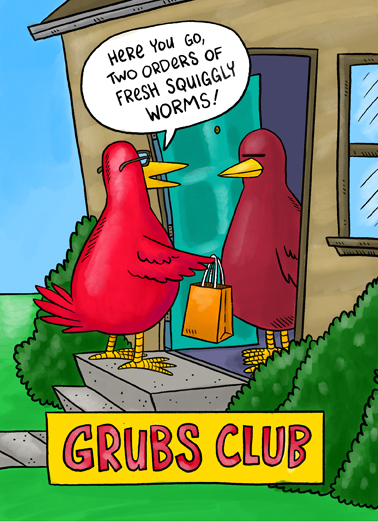 Grubs Club Funny Animals Card Cover