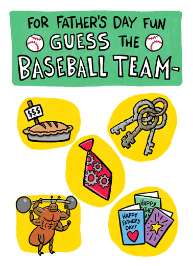 Guess Baseball Teams Father's Day Ecard Cover