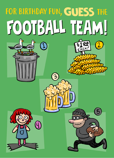 Guess Football Football Fun Card Cover
