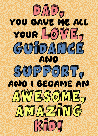 Guidance And Support Father's Day Ecard Cover