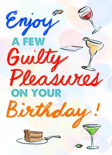 Guilty Pleasures Drinking Ecard Cover