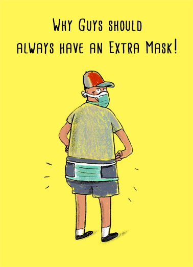 Guys Mask Work from Home Ecard Cover