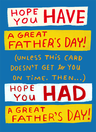 Had a Great Day Father's Day Card Cover