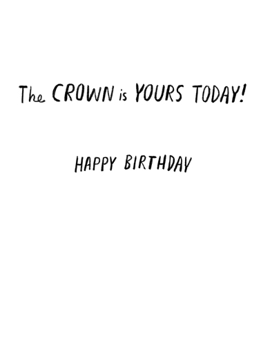 Hail Birthday Queen Illustration Ecard Inside