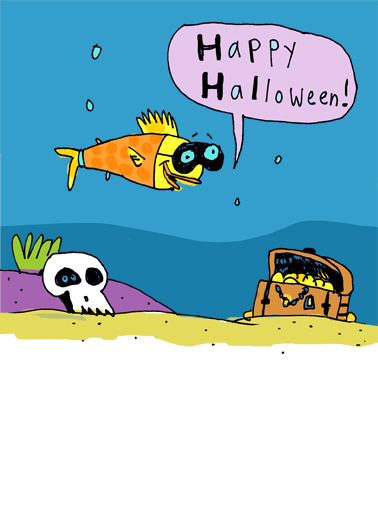 Halloween Fish Wish Wishes Card Cover