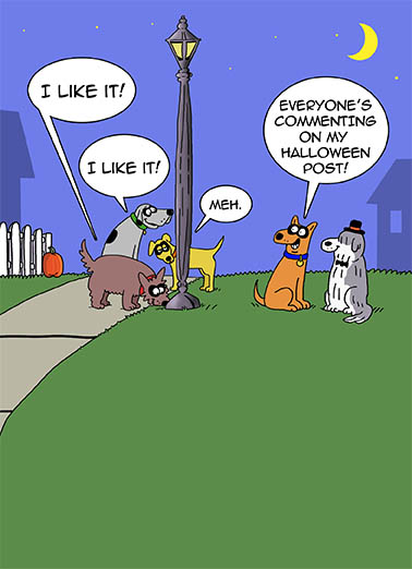 Halloween Post Dogs Ecard Cover