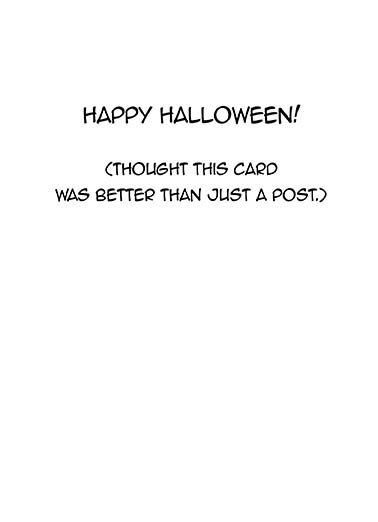 Halloween Post  Card Inside