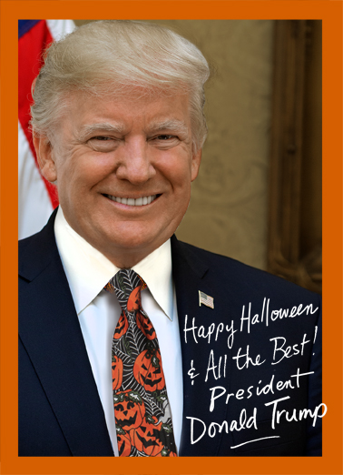 Halloween Presidential Signature President Donald Trump Ecard Cover