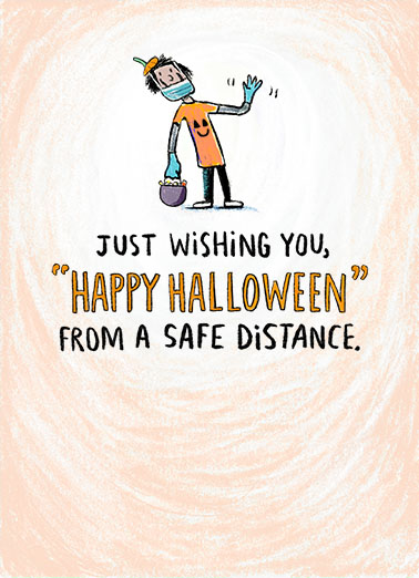 Halloween Safe Distance Halloween Card Cover