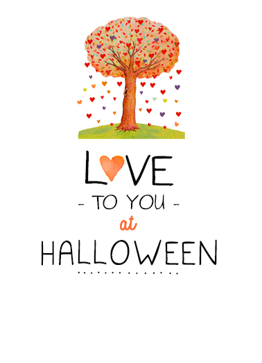 Halloween Tree Halloween Card Cover