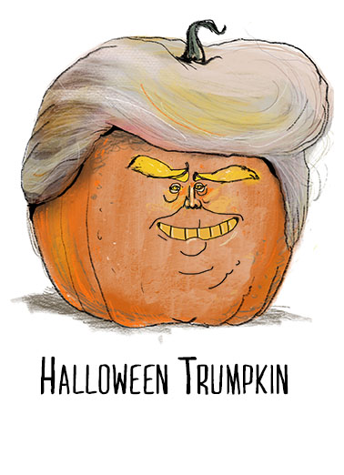 Halloween Trumpkin President Donald Trump Ecard Cover