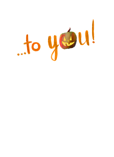 Halloween Wishes Lettering Card Inside