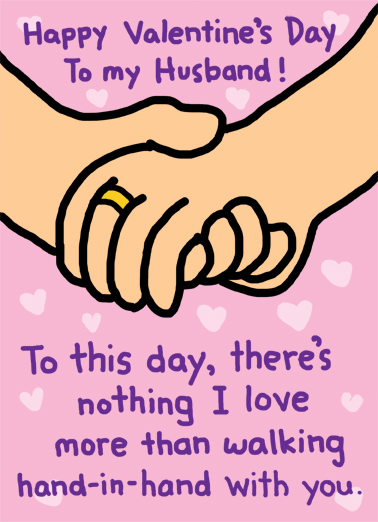Hand-in-Hand Valentine's Day Card Cover