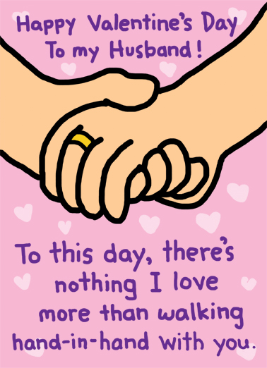 Hand-in-Hand For Husband Ecard Cover