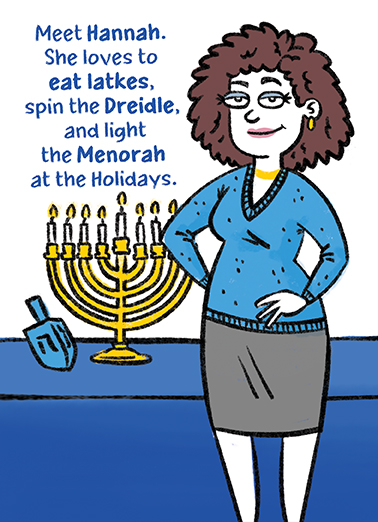 Hannah kah Hanukkah Ecard Cover