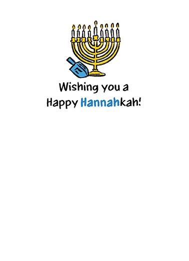 Hannah kah Hanukkah Ecard Inside