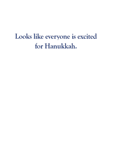 Hanukkah Bernie 5x7 greeting Card Inside