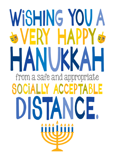Hanukkah Distance Christmas Card Cover
