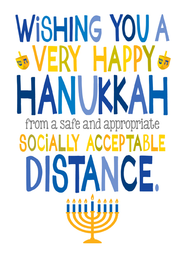 Hanukkah Distance Hanukkah Ecard Cover