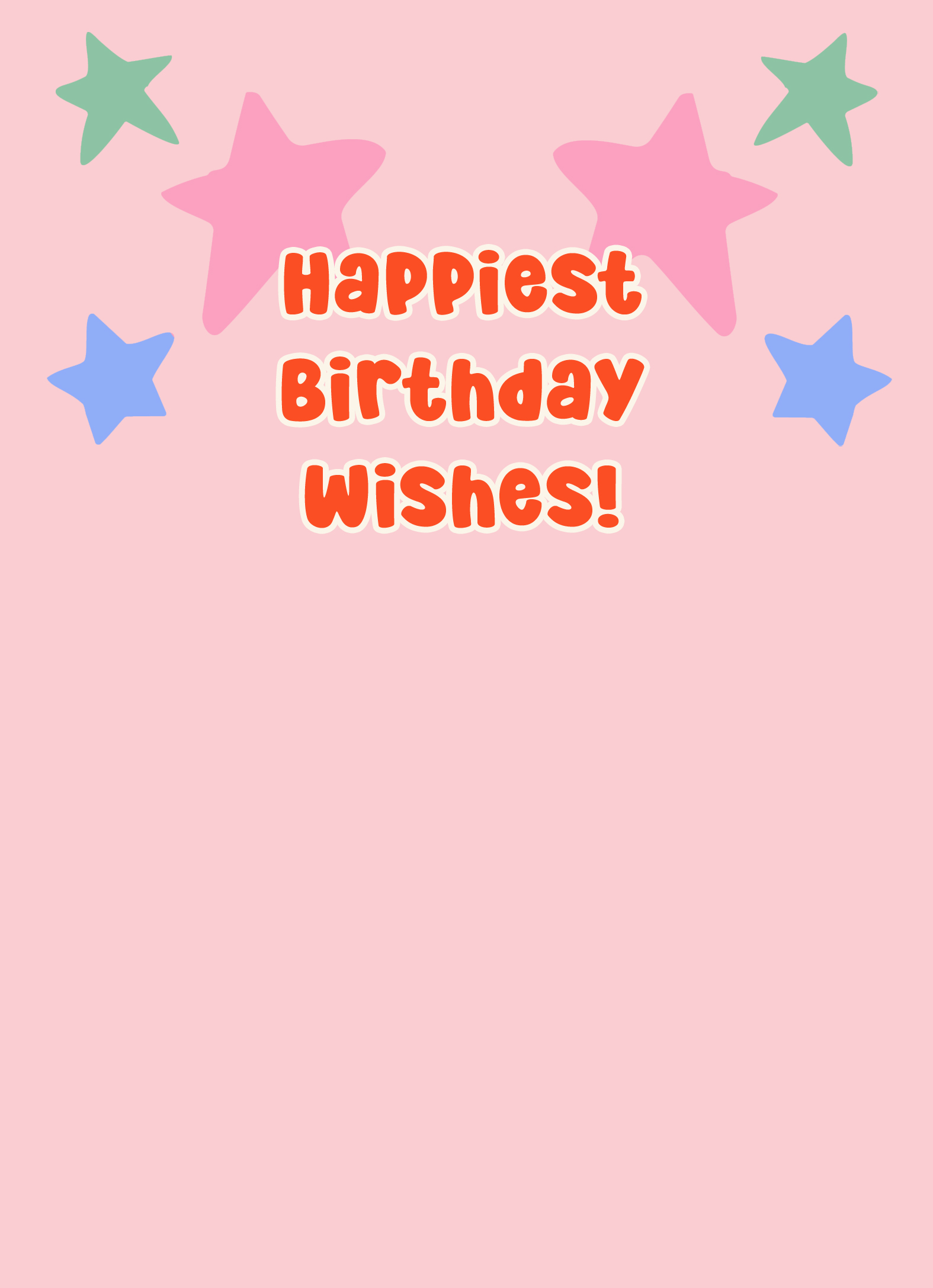 Happiest Birthday Cake Cake Card Inside