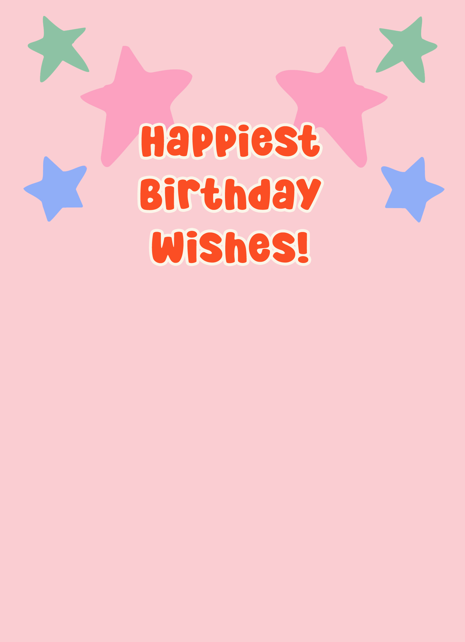Happiest Birthday Wishes Lettering Ecard Inside