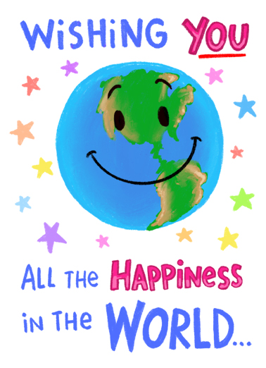 Happiness in the World Cartoons Card Cover
