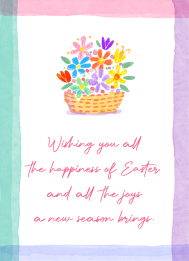 Happiness of Easter Easter Ecard Cover