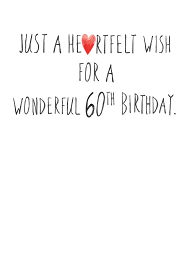 Happy 60th Hearts  Ecard Inside