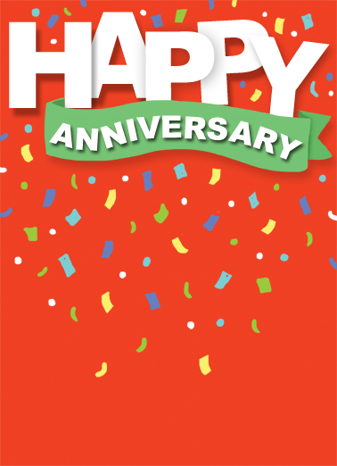 Happy Anniversary Banner 5x7 greeting Card Cover