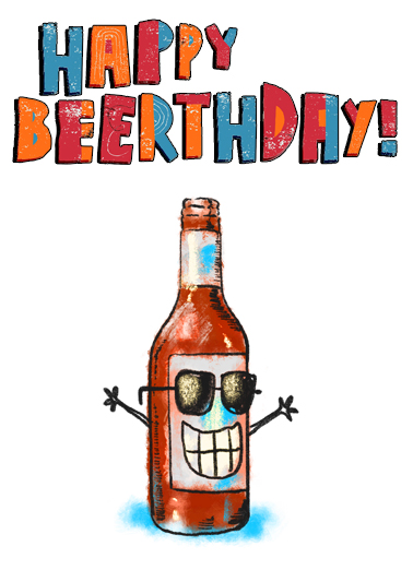 Happy Beerthday Beer Ecard Cover