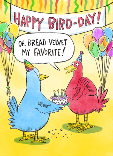 Happy Bird Day Birthday Card Cover