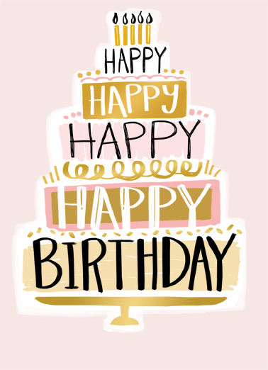 Happy Birthday Cake Megan Card Cover