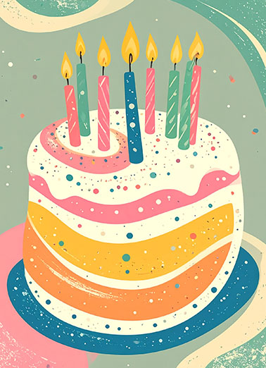 Happy Birthday Candle Cake Birthday Ecard Cover