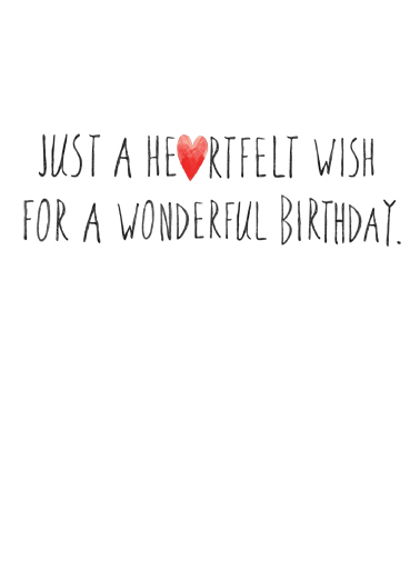 Happy Birthday Hearts Jumbo  Card Inside