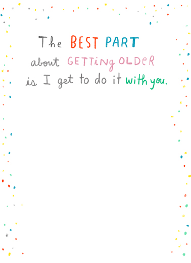 Happy Birthday My Friend Lettering Ecard Inside