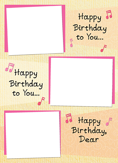 Happy Birthday Song Birthday Card Cover