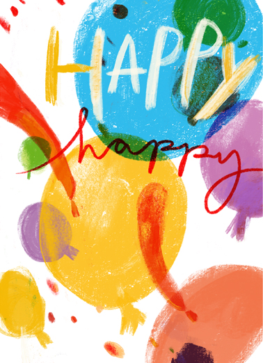 Happy Bursts 5x7 greeting Card Cover
