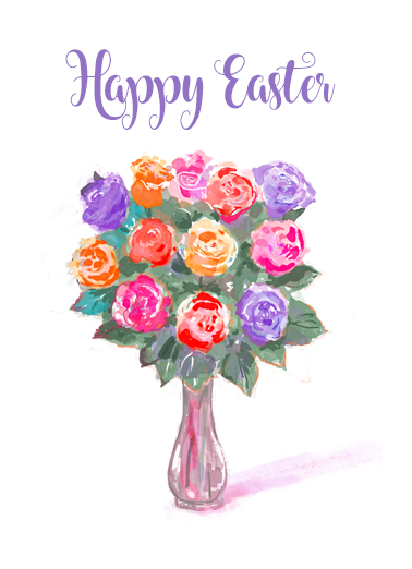 Happy Easter Bouquet Tim Ecard Cover