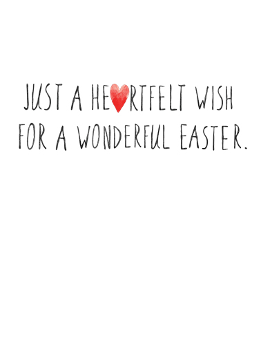 Happy Easter Hearts Easter Ecard Inside