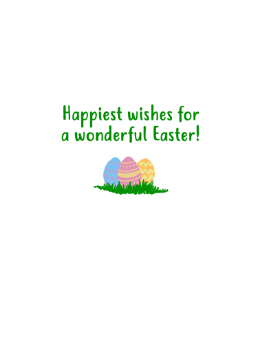 Happy Easter Lettering Ecard Inside