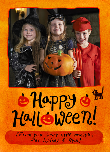 Happy Halloween Add Your Photo Card Cover