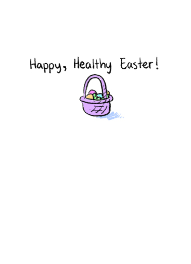 Happy Healthy Easter Quarantine Card Inside