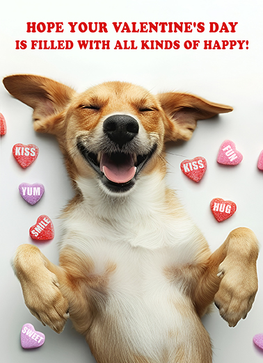 Happy Hearts Dog  Card Cover