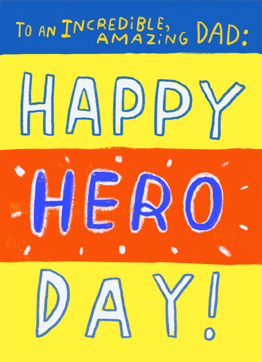 Happy Hero Day Father's Day Ecard Cover